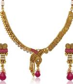 Pink pearl necklace-sets