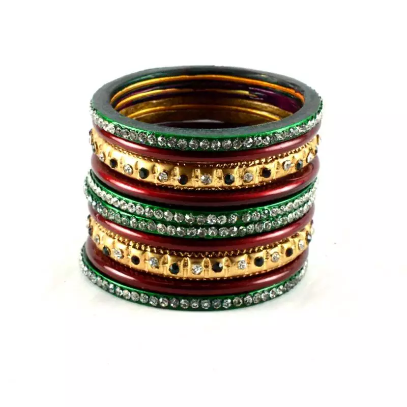 Exclusive Rajasthani Bangles Lakh Metal Bangles Set