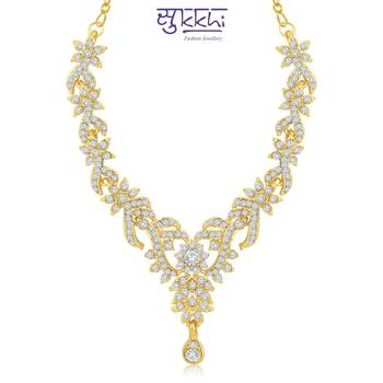 Sukkhi Trendy Gold Plated Australian Diamond Stone Studded Necklace Set(2038NADK1050) 2