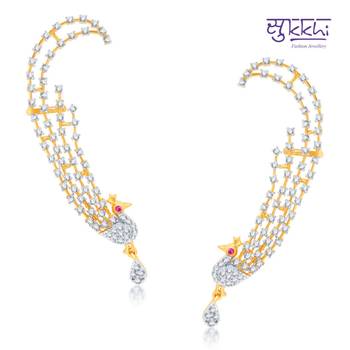 Sukkhi Sublime Gold and Rhodium Plated Cubic Zirconia Stone Studded Ear cuff(38008ECCZK2450) 2