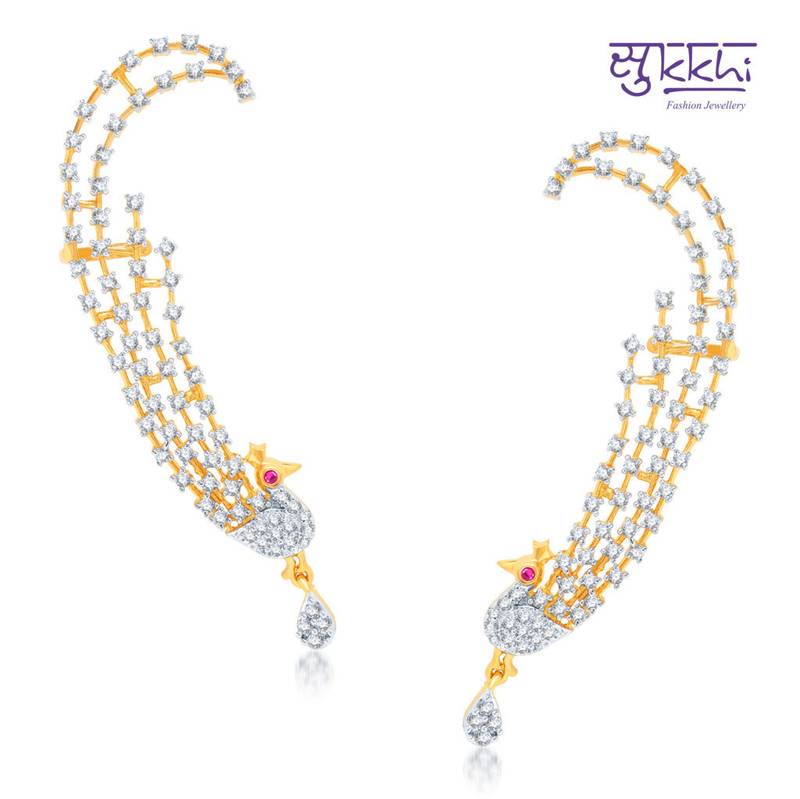 Sukkhi Sublime Gold and Rhodium Plated Cubic Zirconia Stone Studded Ear cuff(38008ECCZK2450)