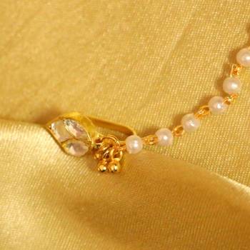Kundan & Pearl Bridal Nose Ring 2