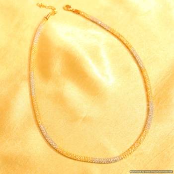 White & Gold Rhodium Plated Pendant Chain 1
