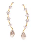 Gold diamond ear-cuffs