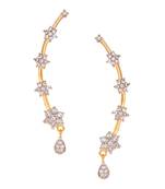 Gold diamond ear-cuffs