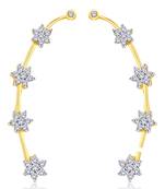 Gold diamond ear-cuffs