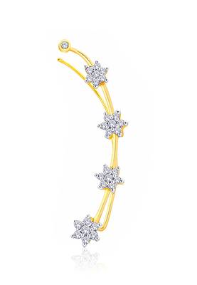 Gold diamond ear-cuffs 2