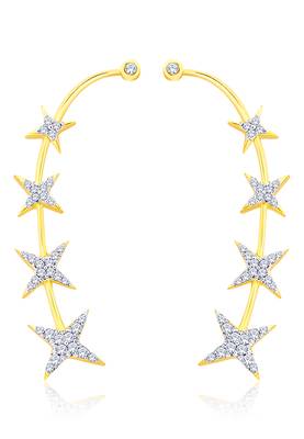 Gold diamond ear-cuffs 1
