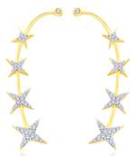 Gold diamond ear-cuffs