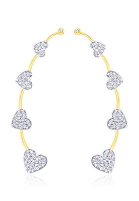 Gold diamond ear-cuffs 1