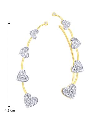 Gold diamond ear-cuffs 2