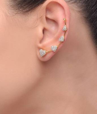 Multicolor pearl ear-cuffs 2