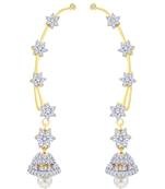 Multicolor diamond ear-cuffs