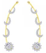 Gold diamond ear-cuffs
