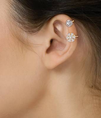 Multicolor diamond ear-cuffs 2