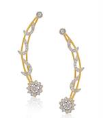 Multicolor pearl ear-cuffs