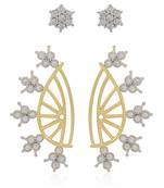 Multicolor pearl ear-cuffs