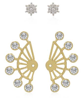 Gold diamond ear-cuffs 1
