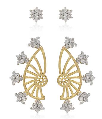 Multicolor diamond ear-cuffs 1