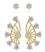 Multicolor diamond ear-cuffs