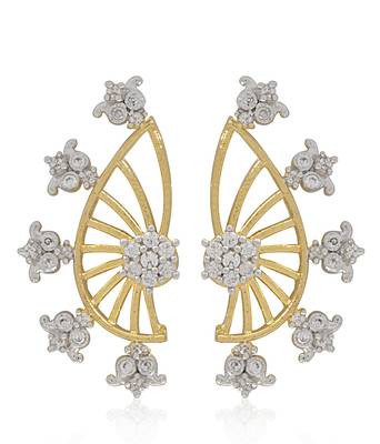 Multicolor diamond ear-cuffs 2