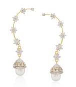 Multicolor pearl ear-cuffs