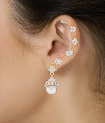 Multicolor pearl ear-cuffs 2