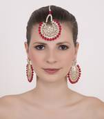 Red jade danglers-drops