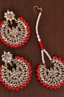 Red jade danglers-drops