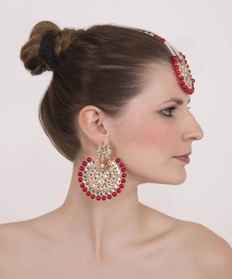 Red jade danglers-drops 4