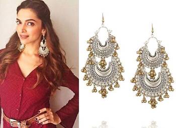 Deepika Silver And Gold Double Afghani Chandbaali 1