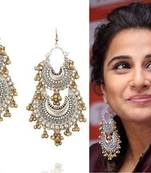 Vidya Balan Silver And Gold Chandbaali