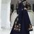 Royal blue embroidered georgette Palazzo Suit