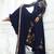 Royal blue embroidered georgette Palazzo Suit