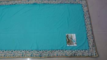 Light Sky Blue Embroidered Georgette Saree With Blouse 2
