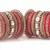 Beautiful Red Bangle Set For Two Hands With Big Kundan Stones
