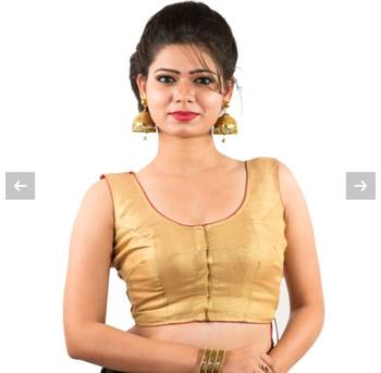 stunning maroon velvet and golden blouse. 3