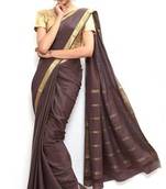 Sudarshan silks Wonderful Pure Mysore silk saree-Brown-SSSB130-VQ-Crepe