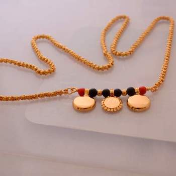 Gold coral mangalsutra - Radhas 