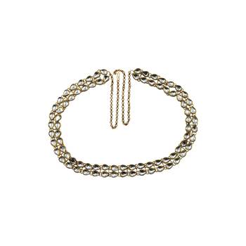Kundan Stud-Gold Platted Brass  Waist Belt 1
