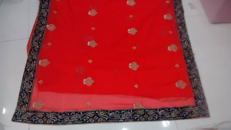 Deepika samson Tv serial designer red saree