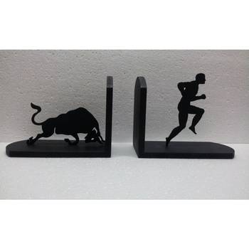 Bull Behind Man Book End Table Top 1