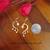 18K Gold Plated Half Heart Design with Natural FreshwaterPearls Fashion Earrings
