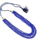 Five Strings Blue Color Crystal Mala Necklace