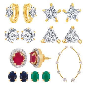 Multicolor cubic zirconia jewellery-combo 1