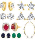 Multicolor cubic zirconia jewellery-combo