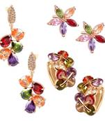 Multicolor cubic zirconia jewellery-combo