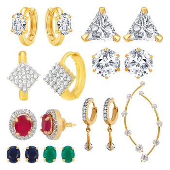 Multicolor cubic zirconia jewellery-combo 1