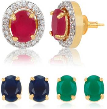 Multicolor cubic zirconia jewellery-combo 3