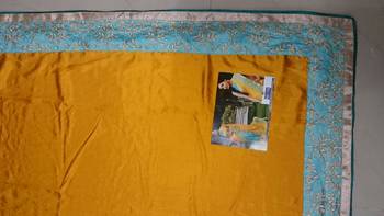 Yellow Embroidered Art Silk Saree With Blouse 2